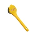 thumbnail image 5 of 1 Pack Yellow Duck Dish Brush Handle Built-in Scraper, Scrub Brush For Pans, Pots, Kitchen Sink Cleaning, 5 of 5
