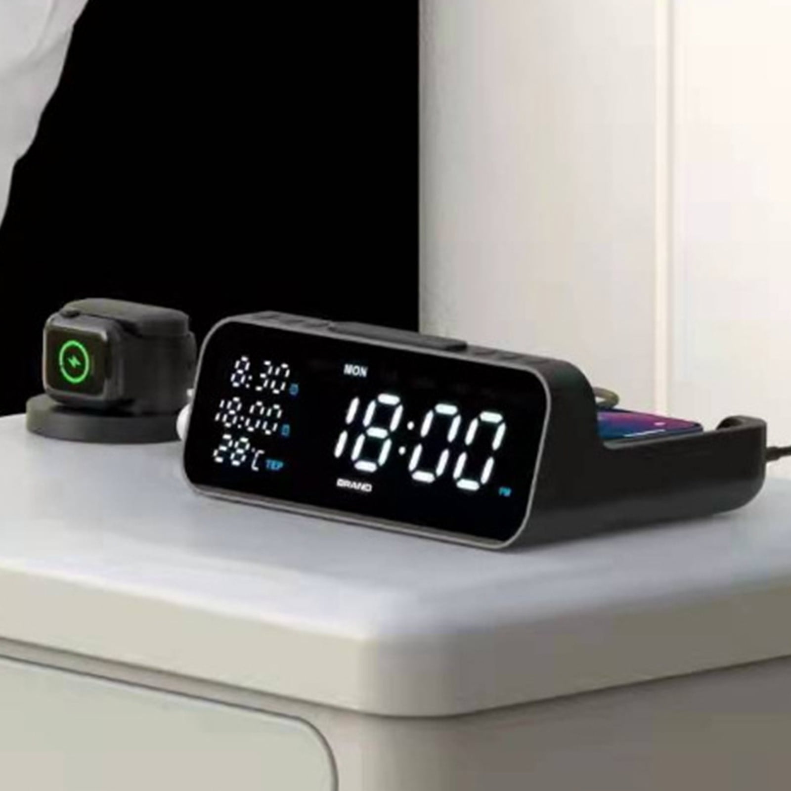 sruoe Alarm Clock, Digital Clocks, Clock Alarm Bedside, Clock Alarm Radio, Clock Alarm Digitalalarm, Mirror Digital Clock, Heavy Sleepers Alarm Clock, Plastic