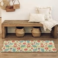 thumbnail image 4 of Pioneer Flower Floral Print Pattern Bathroom Rugs Mat, Non Slip Microfiber Bathroom Rug with Rubber Backing, Soft Mats for Bathroom Floor Tub Shower, 17"x47", 4 of 5