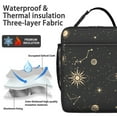 thumbnail image 2 of Adventure-Ready Gothic Lunch Box: Starry Night Pattern with Gold Stars - Insulated Leakproof Cooler Bag, Reusable Tote with Adjustable Strap for Camping, 2 of 7
