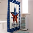 thumbnail image 4 of Rustic American Flag Stars Shower Curtain, Happy Independence Day Shower Curtain Set with Hooks, Spring Summer Waterproof Fabric Shower Curtains for Bathroom Decor, 72x72 Inch Bath Curtain, 4 of 6