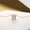 thumbnail image 3 of Diamond Pendant Necklace For Women | 4 Carat IGI Certified Radiant Shape | Classic Bezel Solitaire Lab Diamond Pendant Necklace 14K Rose Gold | FG-VS1-VS2 Quality Friendly Diamonds, 3 of 6