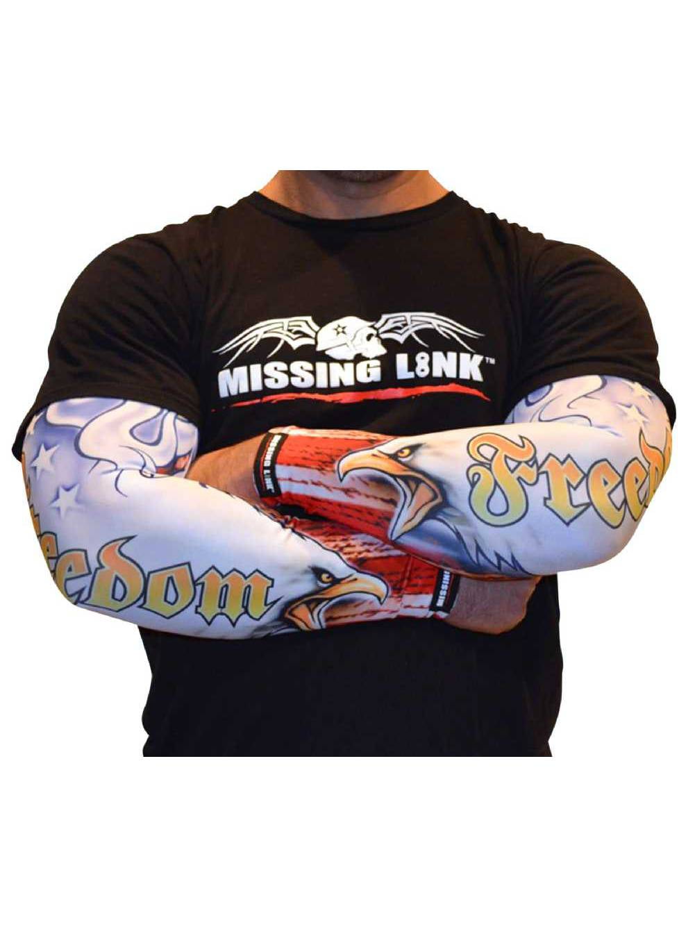 APBR Missing Link SPF 50 Bones N Roses ArmPro Tattoo Compression Sleeves