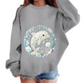 thumbnail image 2 of Likimi Children Girls Sweatshirts Animal Print Crew Neck Sweatshirt For Girls Long Sleeve Everyday Wear Fashionable Pullover Size 5-6 Years, 2 of 4