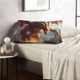 thumbnail image 6 of Naloa Ferocious Dragon Fury Pillowcase, Throw Pillowcase, Wrinkle-Free, Stain-Resistant with Hidden Zipper for Bedroom Sofa-20"x30", 6 of 6
