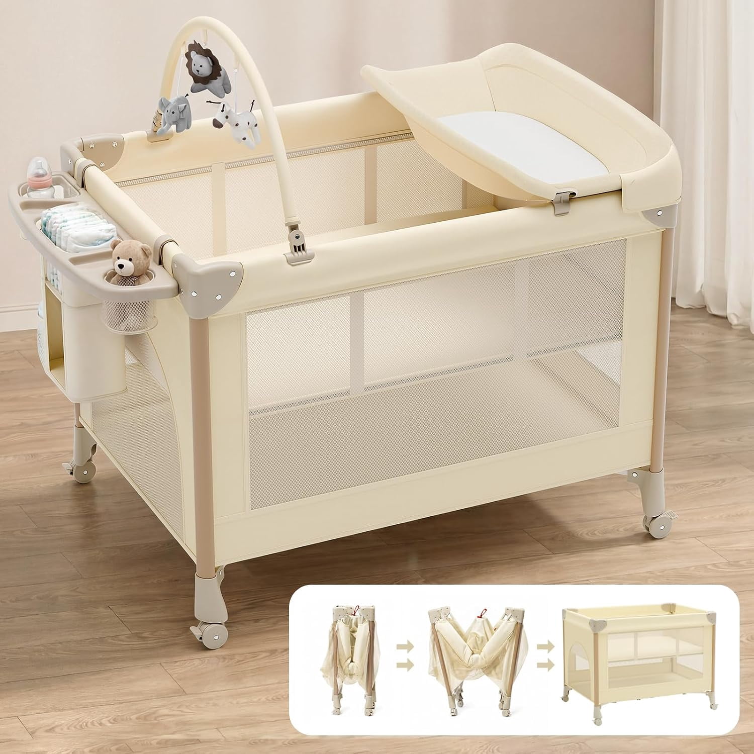 Baby Trend Lil Snooze Deluxe III Nursery Center Playard for Twins