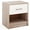 Natural & White, variant on Costway Modern Nightstand Bedside Table with Drawer Open Storage Shelf for Small Spaces Brown