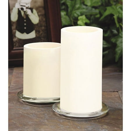 Tiger Battery - Battery Pillar Candle with Timer - White - 6 inches