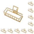 thumbnail image 2 of Guardurnaity Pinza de garra portátil estilo Simple agarre pulpo aleación decoración geométrica accesorios San Valentín pasadores KC Oro/Rectángulo 10piezas, 2 of 6