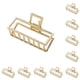 thumbnail image 2 of Jumpingount Clips de garra de moda, agarre de estilo Simple portátil, aleación de pulpo, horquillas exquisitas, accesorios de decoración KC Oro/Rectángulo 10piezas, 2 of 6