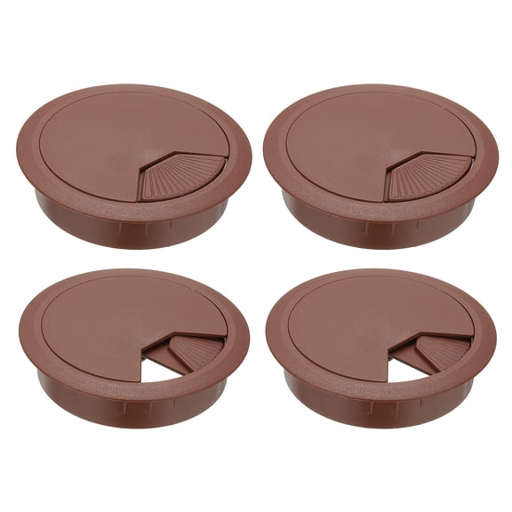 3 Inch Desk Grommet, 4Pcs Cable Grommet Wire Management Cable Hole Cover, Brown