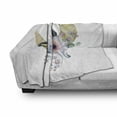 thumbnail image 3 of Panther Soft Flannel Fleece Throw Blanket, Painting of a Black Silhouette on a Moon Shape with Flowers Anemones Wild Theme, Cozy Plush for Indoor and Outdoor Use, 60" x 80", Multicolor, by Ambesonne, 3 of 6
