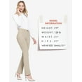 thumbnail image 5 of BALEAF Womens Dress Pants Yoga Work Pants Pull On Slacks Business Casual Office Trouser Pockets 31" Beige M, 5 of 6