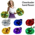 thumbnail image 2 of Cheerleading Pom Poms Shining Contrast Color Decorative with Long Handle Full Shape Create Atmosphere Sparkling Comfortable Grip Cheerleading Hand Flower for Party, 2 of 8