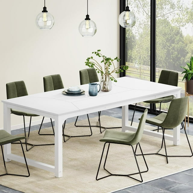 Modern Dining Table, Rectangular Kitchen Table for 610 Person