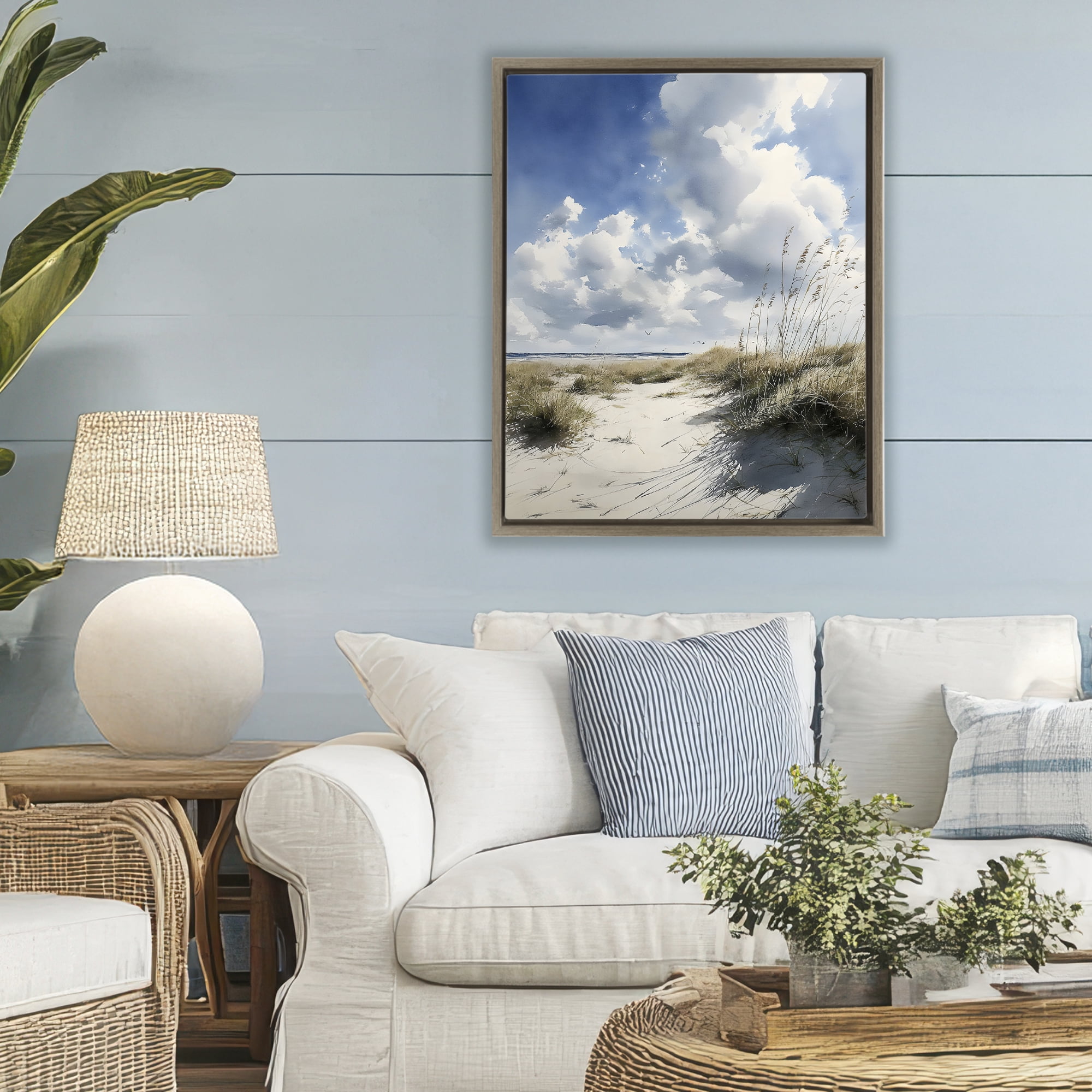 Stupell Industries Dunes In The Sunshine Brown Framed Floater Canvas Wall Art, design by Franklyn Gregory
