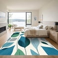 thumbnail image 3 of ODIKA 5'x7' Machine Washable Non-Slip Area Rug, Abstract Teal Blue High Traffic Rug, Blue, 1099358, 3 of 7