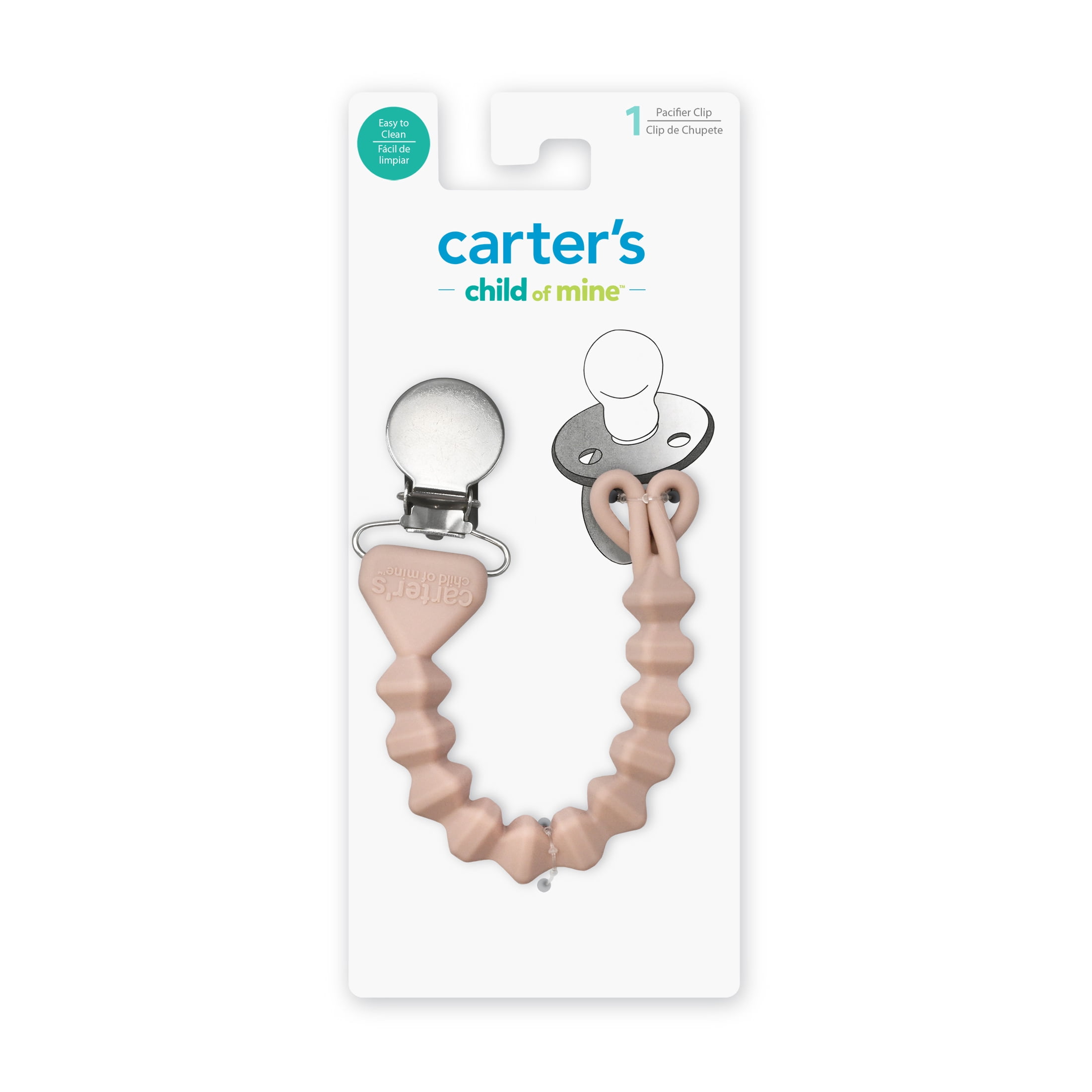 Carter's Child of Mine Baby Unisex Pacifier Clip, One Size