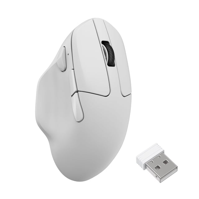 Mouse Keychron M7 inalámbrico 8K 30K DPI ergonómico blanco