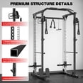 thumbnail image 6 of ALLVIATE Power Cage, 2000LBS Space Saving All-in-One Design, Cable Crossover and Dual Independent Pulley System, Heavy Duty Full Body Workout Cage with Complete Training Attachments for Home Gym, 6 of 8