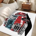 thumbnail image 5 of Red Fire Truck Large Area Rugs for Bedroom Living Room, Soft Non Slip Carpet Bedside Rug, Funny Cute Car Rectangular Floor Cover Kitchen Accent Rug 2.7'x5' for Dining Room/Office, 5 of 9