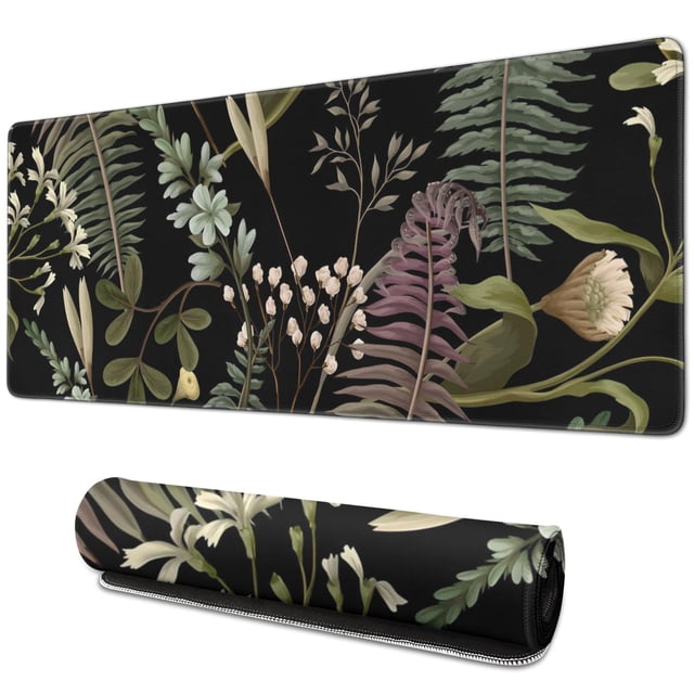 Garden Flowers 31.5 × 11.8 inch Mouse Mat | Super-Soft, Splash Resistant | Cute Computer Accessory with Non-Slip Rubber Base | Portable & Easy Slide - Enhance Your Workspace Now!