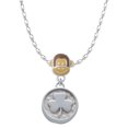 thumbnail image 1 of Delight Jewelry Silvertone Shamrock - Round Seal Mia Monkey Charm Necklace, 1 of 4