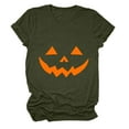 thumbnail image 5 of larppty Spooky Cute Halloween Shirt: Women's Ghost Pumpkin Graphic Fall Fashion T-Shirt (AG, L), 5 of 5