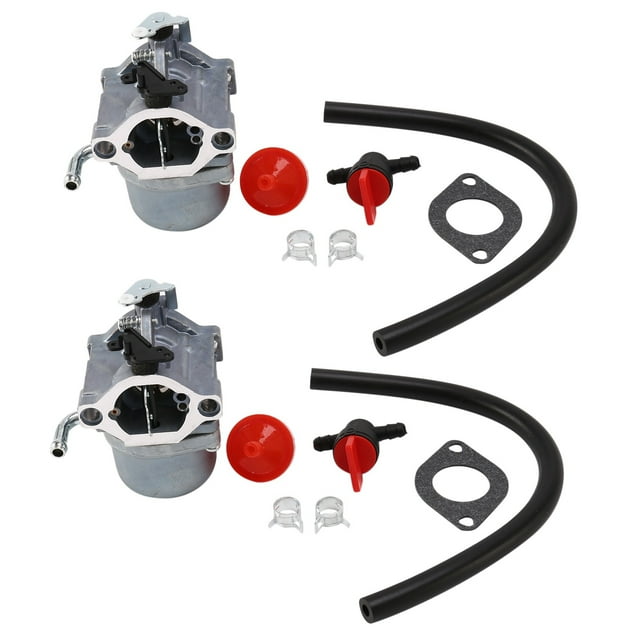 2X 590399 Carburetor Carb for 796077 Lawn Mower Engine with Gasket Fuel Line Filter Valve