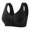 Black, variant on Womens Plus Size Polka Dot Wireless Snap Front Tank Bra, Wide Shoulder Straps Soft Support Comfort Bralette Intimate Underwear for Ladies White
