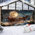 thumbnail image 4 of Tela De Fondo Navideña Trineo De Papá Noel Entregando Regalos Fondo Iluminación Clásica Decoración Para Fiestas Navideñas Pancarta Para Exteriores Feliz Navidad Decoración Navideña, 4 of 7