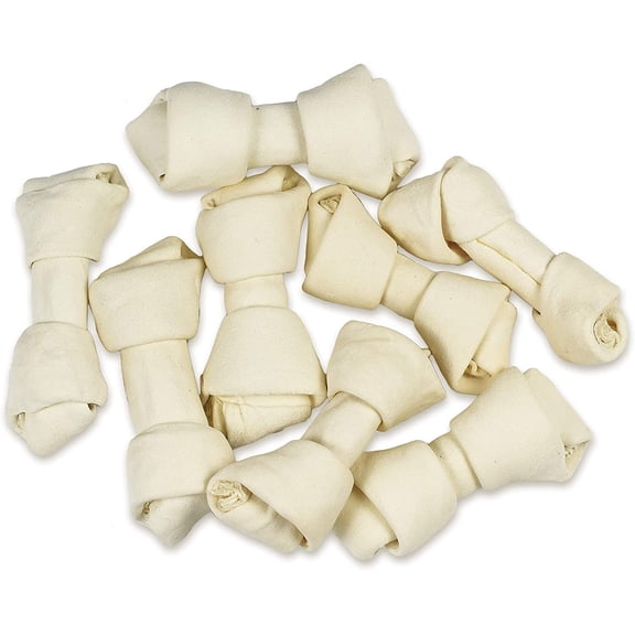 Hotspot Pets 4-5 Inch USDA Certified Facility Rawhide Dog Chew Bones from Grass Fed Brazilian Cows (10 Pack)