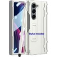 thumbnail image 1 of For Samsung Galaxy Z Fold 6 Case, Heavy Duty with Innovative Foldable Hinge Protection Case, Generic Stylus & S Pen Holder, Screen Protector, Shockproof Rugged Stand Cover 5G 2024,White, 1 of 7