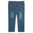 thumbnail image 2 of KIDSCOOL SPACE Little Girls Jeans,Elastic Band Inside Embroidered Ripped Stretchy Soft Denim Slim Pants,4-5 Years, 2 of 6