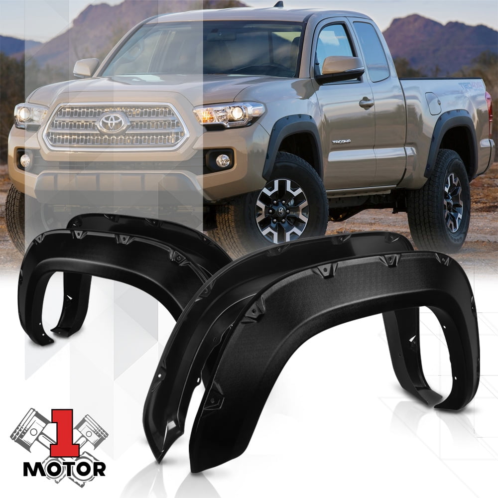 Textured Black Pocket Rivet Fender Flares Wheel Cover for 1617 Toyota