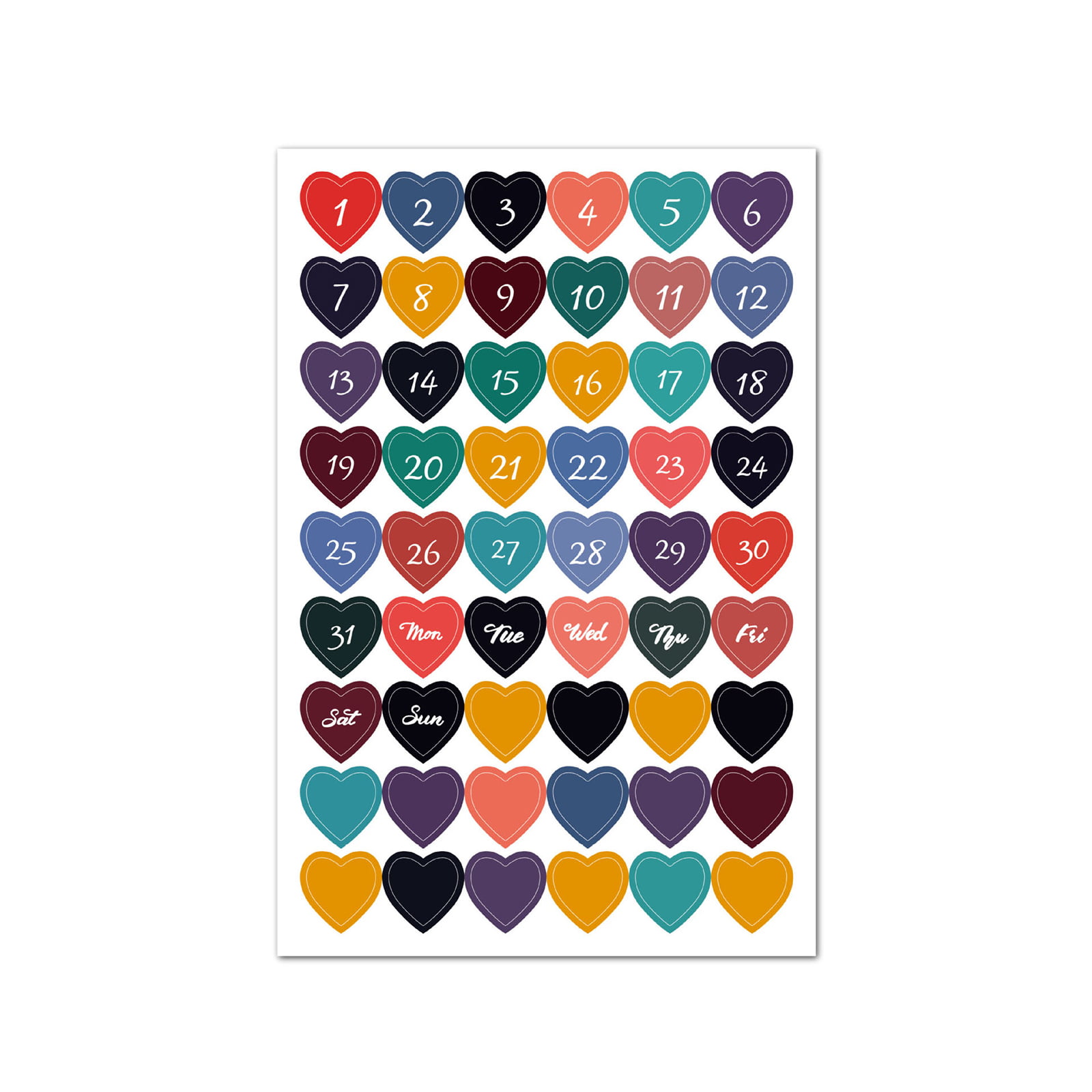 Mini Checkbox Heart Stickers – Happy Cloud Inc, Mini Heart Stickers 