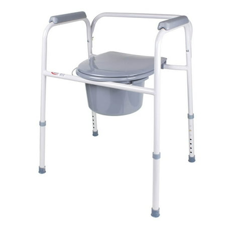 Padded Commode Seat - Carex Classics Steel Commode Commode