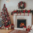 thumbnail image 4 of Christmas Velvet Ribbon Bows Decoration,Red Christmas Ornaments, Ribbon Decor for Xmas Tree, Tree Topper Wreath Bows for Home Decor Indoor Outdoor Decoration, 4 of 7