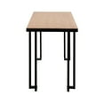thumbnail image 2 of Home Roman Industrial Desk In Black Steel With Natural Wood Top, 2 of 7
