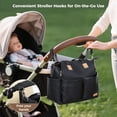 thumbnail image 7 of LEKE Diaper Bag Tote for Baby - 17 Pockets Large Travel Diaper Waterproof Tote with Portable Changing Pad, Mom Crossbody Hospital Bag for Labor Delivery, Baby Essentials for Newborn Gifts, Black, 7 of 7