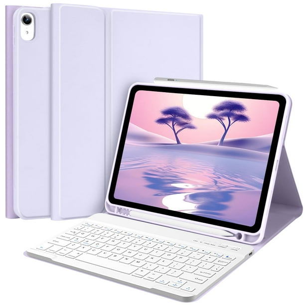 Funda con teclado TQQ para iPad Air de 11 pulgadas (M3 2025/ M2 2024)