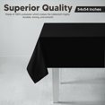 thumbnail image 2 of Mantel cuadrado Utopia Kitchen, 54 x 54 pulgadas, poliéster negro, x2, 2 of 9