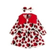 thumbnail image 1 of Robe de la Saint-Valentin pour Filles Robe de Princesse à Nœud Papillon Ensemble Deux Pièces Robe de Fête pour Bébé Fille Saint-Valentin, 1 of 9