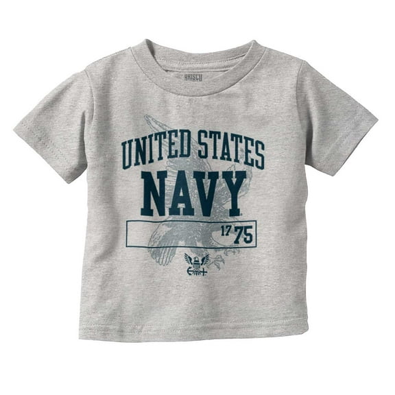 United States Navy Eagle Anchor 1775 Toddler Boy Girl T Shirt Infant Toddler Brisco Brands 12M