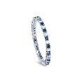 thumbnail image 2 of Bague Éternité Diamant Bleu & Blanc Traité 1/2ct Or Blanc 14K, 2 of 3