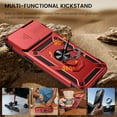 thumbnail image 4 of for iPhone 15 Pro Case with Screen Protector - Slide Camera Cover Protective Phone Case with Ring Stand, Heavy Duty Shockproof Rugged Bumper for iPhone 15 Pro Accessories Red, 4 of 15