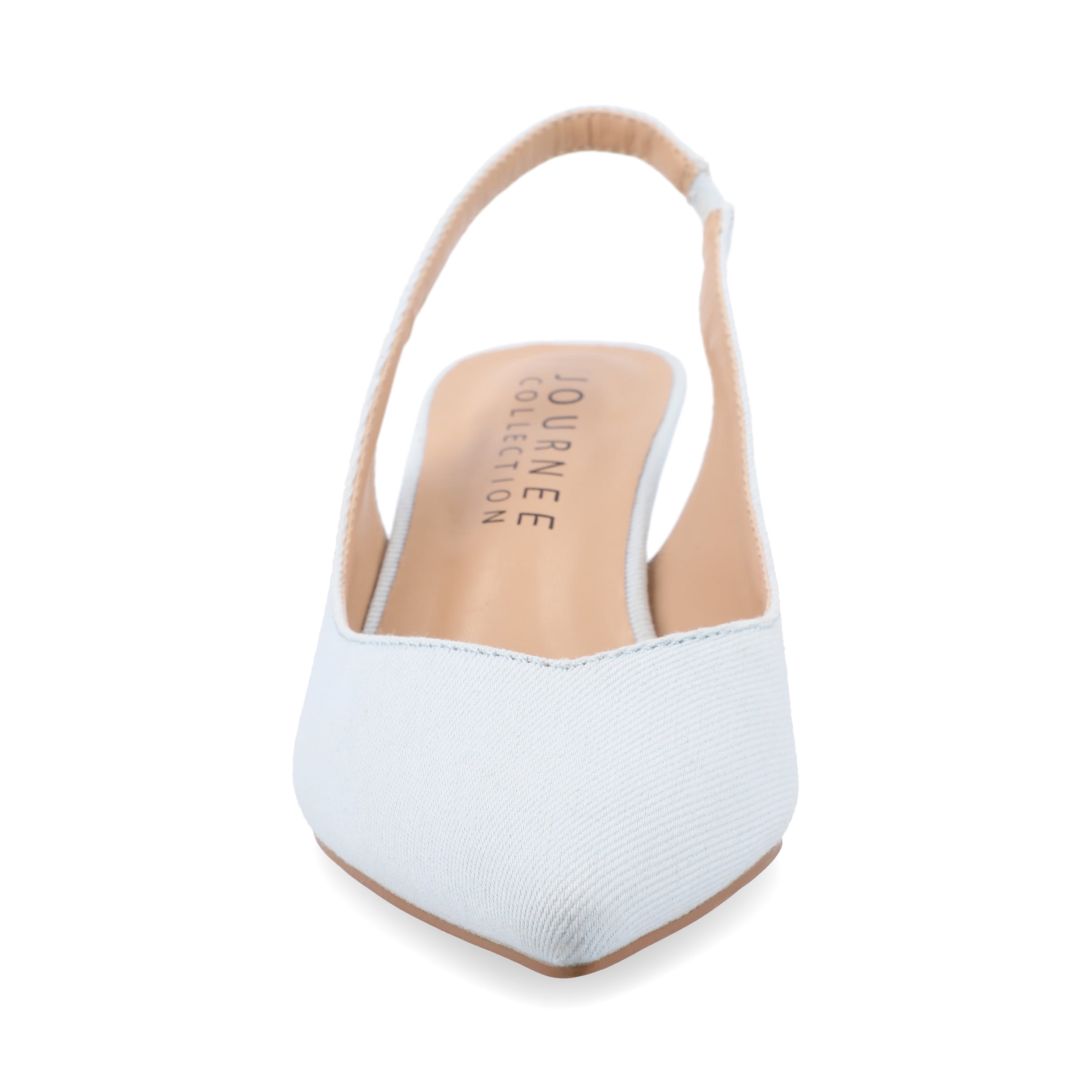 Journee Womens Mikoa Kitten Heel Sling Back Pointed Toe Pumps, Widths Available