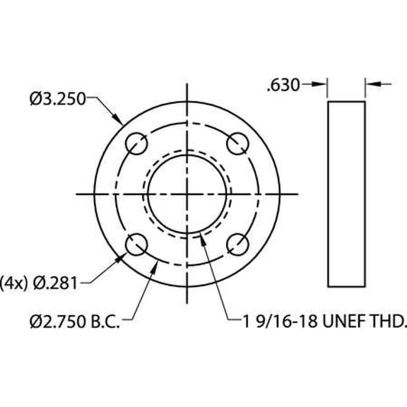 Thomson Ball Screw Flange,Flange Dia 2.600 In