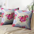 thumbnail image 3 of LALILO Throw Pillow Covers Floral With Peony Accent Art Artwork Cushion Cover 18" x 18", 2 Pack, 3 of 6