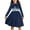 Blue Christmas Snowman, variant on DISNIMO Cat Flower Dress for Girls Dresses for Kids Blue Dress Girls Long Sleeve Swing Dress Girls 9-10 Dresses with Collars for Girls Dresses Casual Fall Dress Girls Skater Dresses